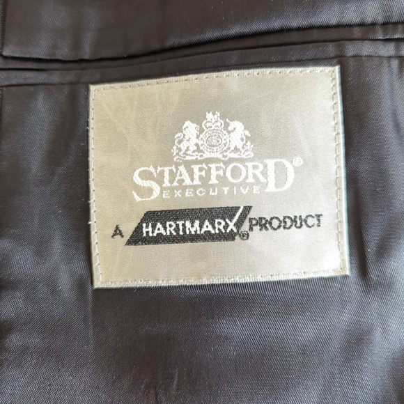 Stafford Executive Men’s Black Wool Single Breasted Notch Lapel Blazer - Picture 3 of 10